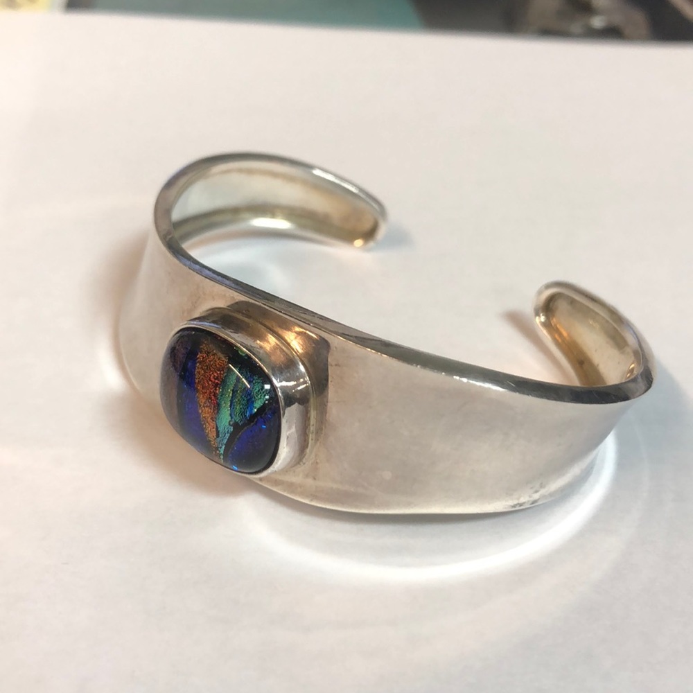 Silver cuff bracelet
